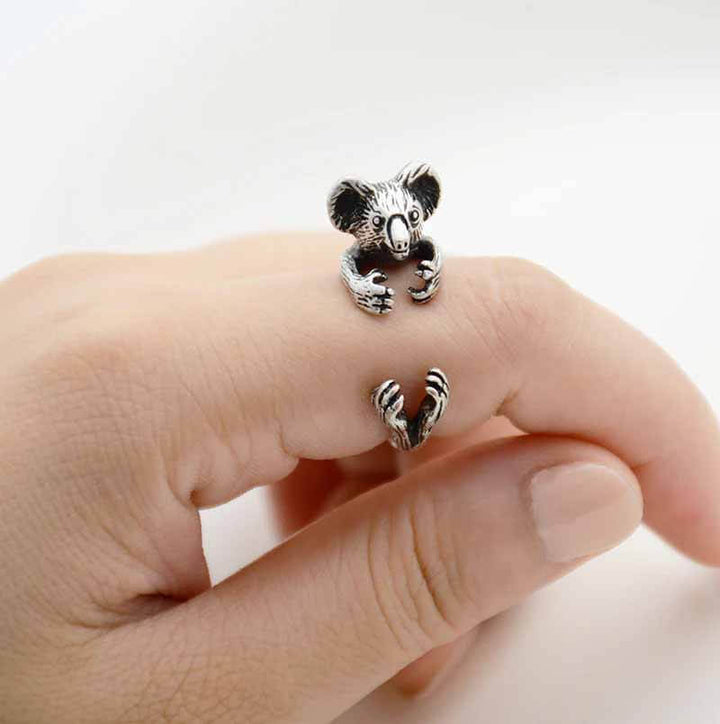 Shop Stylish Koala Wrap Rings - Perfect Gift - Wearing Felicity Koala-Wrap-Ring-Silver Wear Felicity