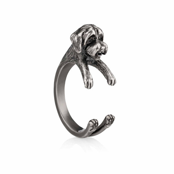 Stylish Labradoodle Wrap Ring for Dog Lovers - Wearing Felicity Labradoodle-Wrap-Ring-01 Wear Felicity