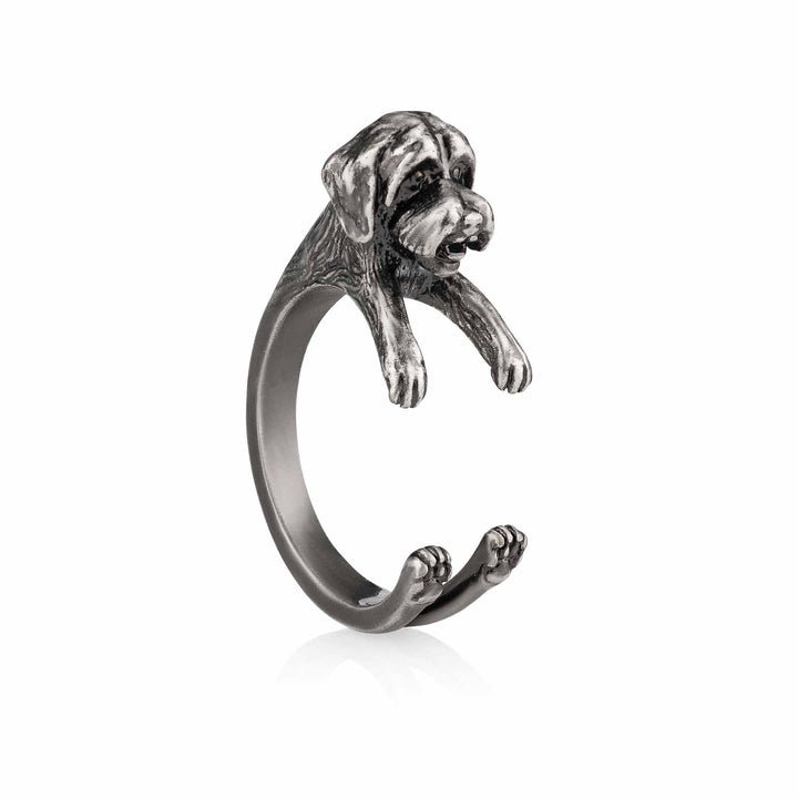 Stylish Labradoodle Wrap Ring for Dog Lovers - Wearing Felicity Labradoodle-Wrap-Ring-01 Wear Felicity