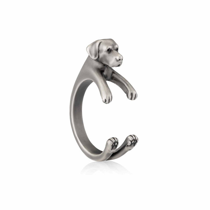 Stylish Labrador Retriever Wrap Ring for Dog Lovers - Wearing Felicity Labrador-Retriever-Wrap-Ring-Silver Wear Felicity