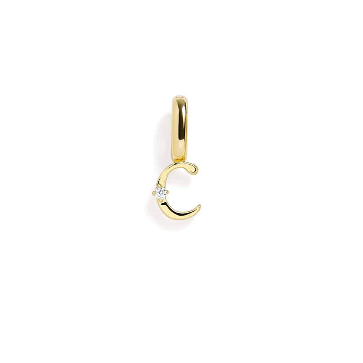 Personalized Letter Charms in Gold & Silver - Wearing Felicity Letter-Charm-Gold-C Wear Felicity