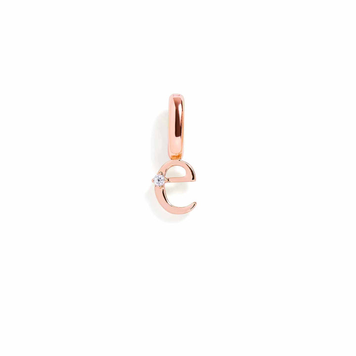 Personalized Letter Charms in Gold & Silver - Wearing Felicity Letter-Charm-Rose-Gold-E Wear Felicity