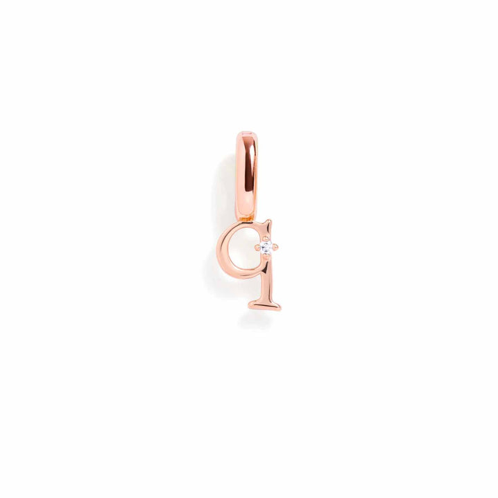 Personalized Letter Charms in Gold & Silver - Wearing Felicity Letter-Charm-Rose-Gold-Q Wear Felicity