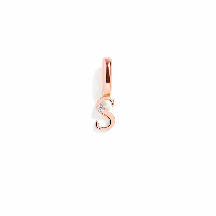 Personalized Letter Charms in Gold & Silver - Wearing Felicity Letter-Charm-Rose-Gold-S Wear Felicity