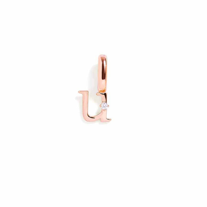 Personalized Letter Charms in Gold & Silver - Wearing Felicity Letter-Charm-Rose-Gold-U Wear Felicity