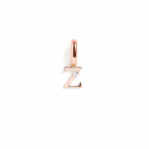 Personalized Letter Charms in Gold & Silver - Wearing Felicity Letter-Charm-Rose-Gold-Z Wear Felicity