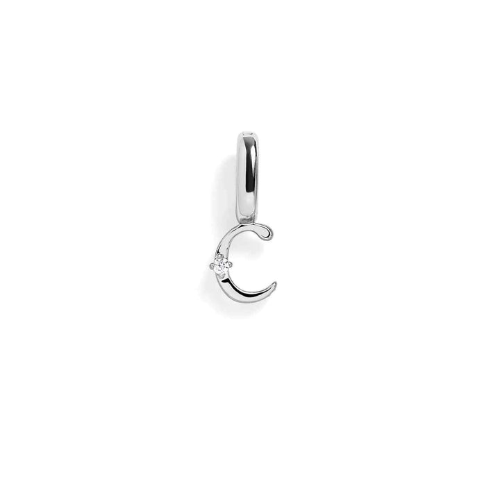 Personalized Letter Charms in Gold & Silver - Wearing Felicity Letter-Charm-Silver-C Wear Felicity