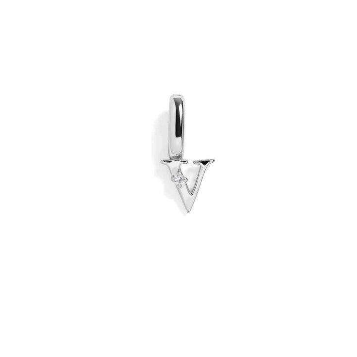 Personalized Letter Charms in Gold & Silver - Wearing Felicity Letter-Charm-Silver-V Wear Felicity