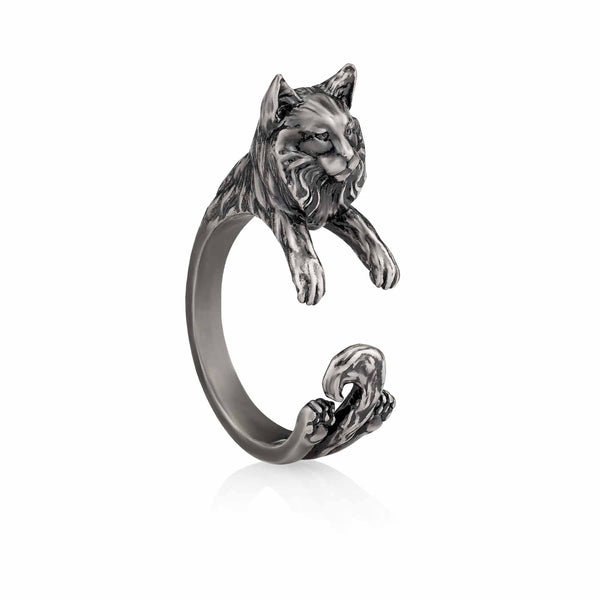 Stylish Maine Coon Cat Wrap Ring for Animal Lovers - Wearing Felicity Maine-Coon-Wrap-Ring-01 Wear Felicity