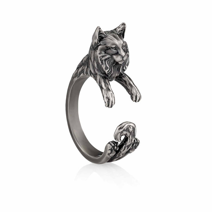 Stylish Maine Coon Cat Wrap Ring for Animal Lovers - Wearing Felicity Maine-Coon-Wrap-Ring-01 Wear Felicity