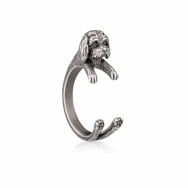 Stylish Maltese Wrap Ring for Dog Lovers - Wearing Felicity Maltese-Wrap-Ring-01 Wear Felicity