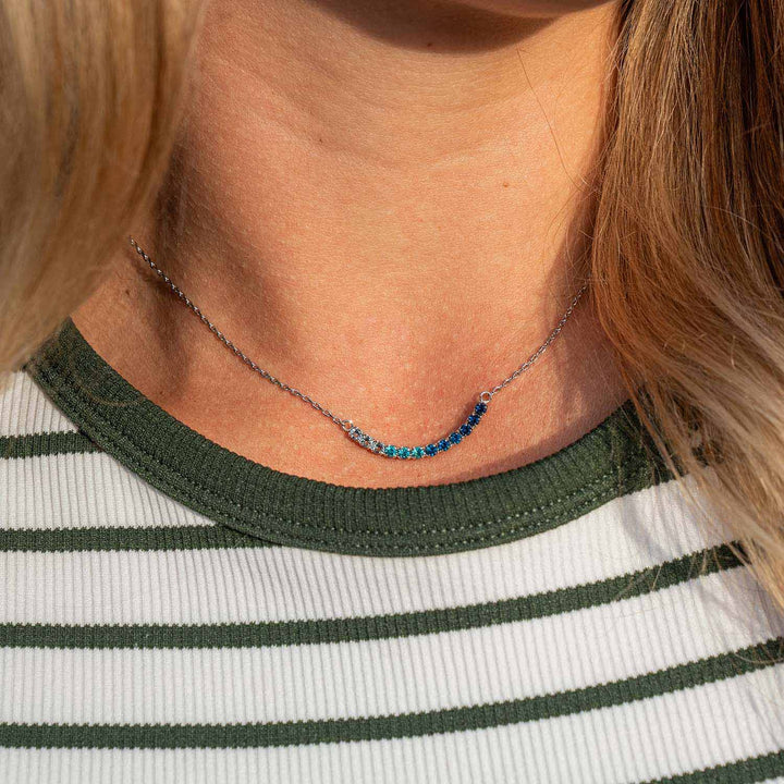 Meaningful Colors Cluster Necklace with Symbolic Virtues - Wearing Felicity Meaningful-Colors-Cluster-Necklace-01 Wear Felicity