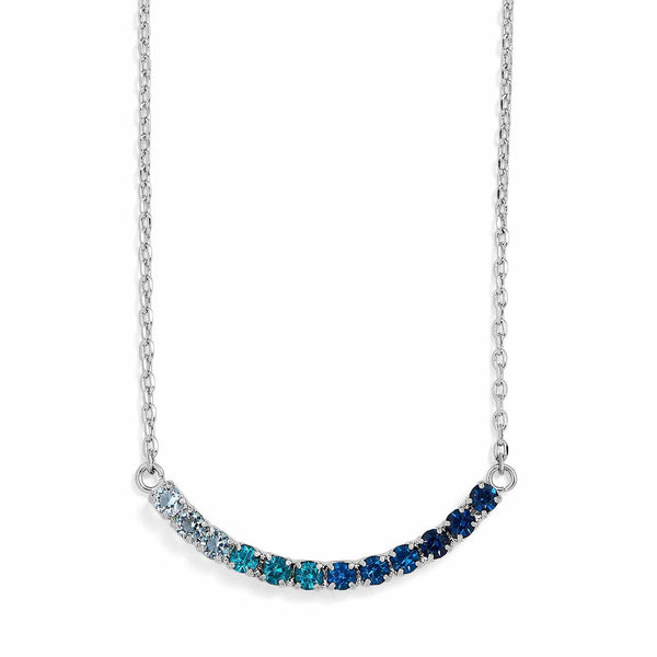 Meaningful Colors Cluster Necklace with Symbolic Virtues - Wearing Felicity Meaningful-Colors-Cluster-Necklace-Blue-Gradient Wear Felicity
