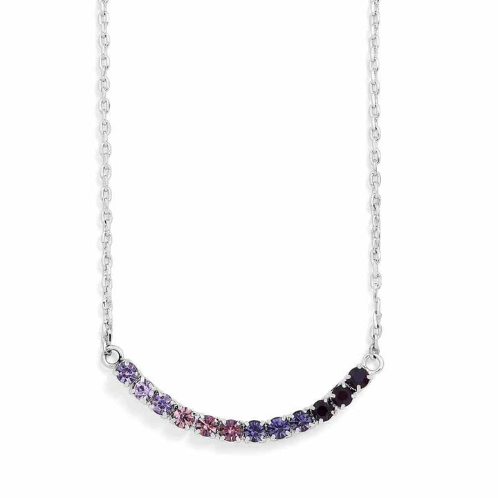 Meaningful Colors Cluster Necklace with Symbolic Virtues - Wearing Felicity Meaningful-Colors-Cluster-Necklace-Purple-Gradient Wear Felicity