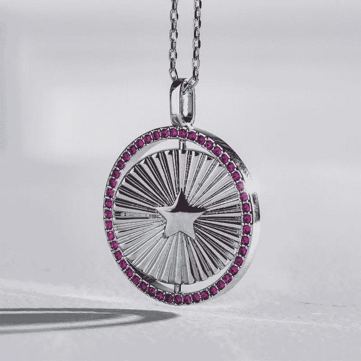 Elegant Meaningful Colors Spin Necklace for You - Wearing Felicity Meaningful-Colors-Spin-Necklace-02 Wear Felicity