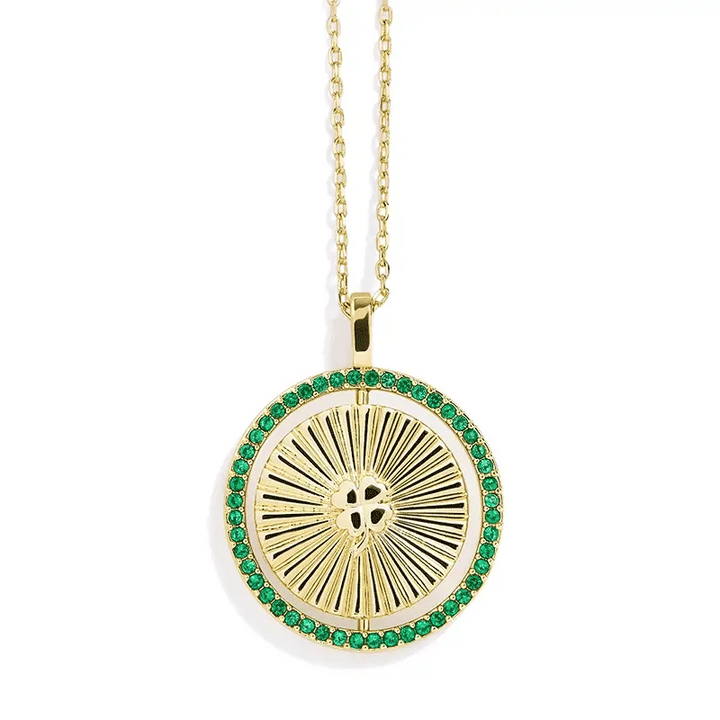 Elegant Meaningful Colors Spin Necklace for You - Wearing Felicity Meaningful-Colors-Spin-Necklace-Green-Gradient Wear Felicity