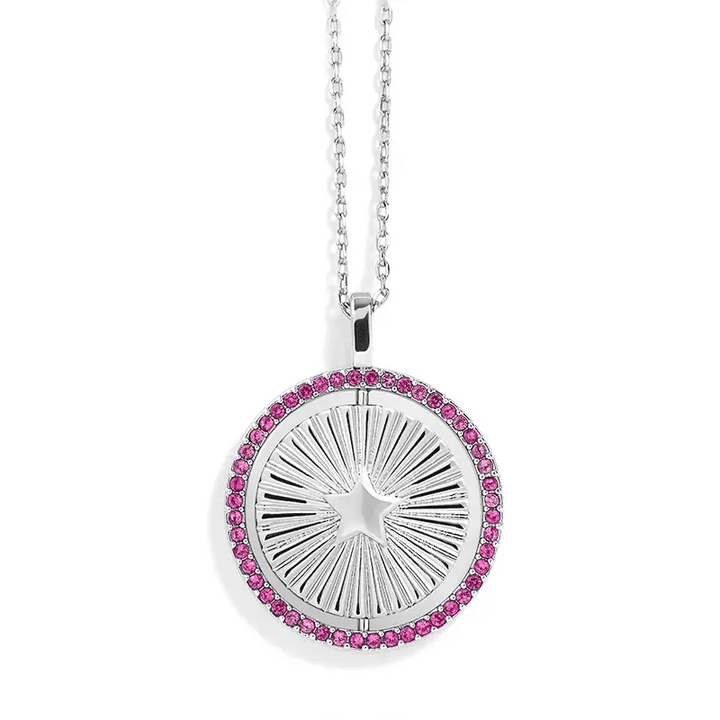 Elegant Meaningful Colors Spin Necklace for You - Wearing Felicity Meaningful-Colors-Spin-Necklace-Purple-Gradient Wear Felicity