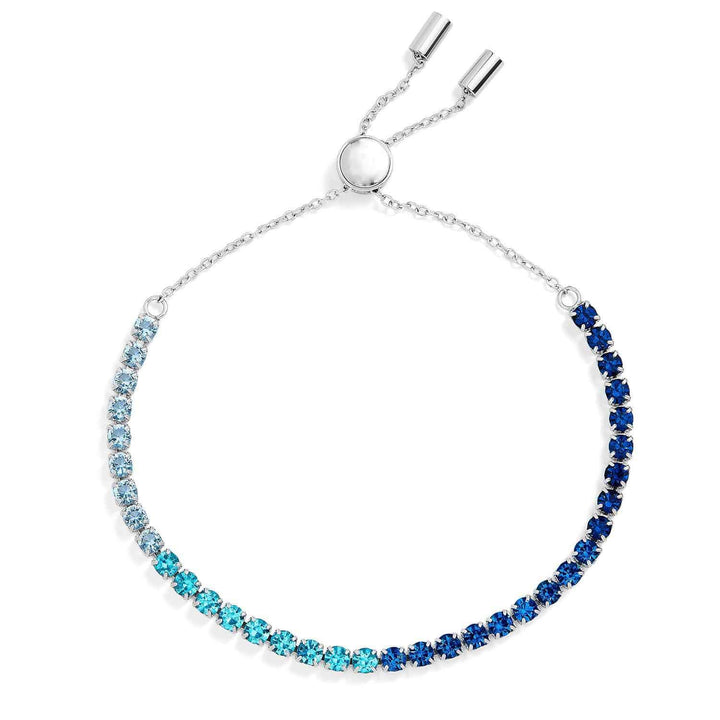 Vibrant Meaningful Colors Tennis Bracelet for Style - Wearing Felicity Meaningful-Colors-Tennis-Bracelet-Blue-Gradient Wear Felicity