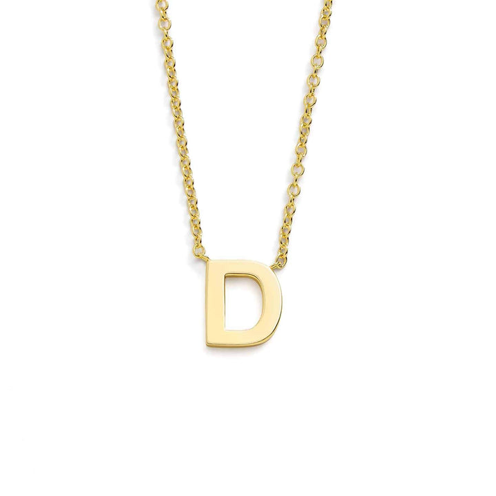 Chic Mini Initial Necklace for Everyday Elegance - Wearing Felicity Mini-Initial-Necklace-Gold-D Wear Felicity