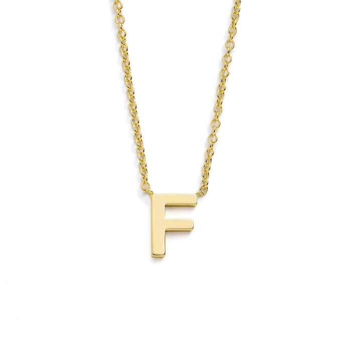 Chic Mini Initial Necklace for Everyday Elegance - Wearing Felicity Mini-Initial-Necklace-Gold-F Wear Felicity