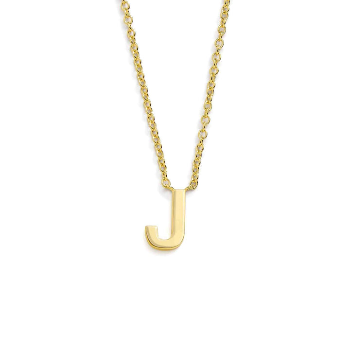 Chic Mini Initial Necklace for Everyday Elegance - Wearing Felicity Mini-Initial-Necklace-Gold-J Wear Felicity