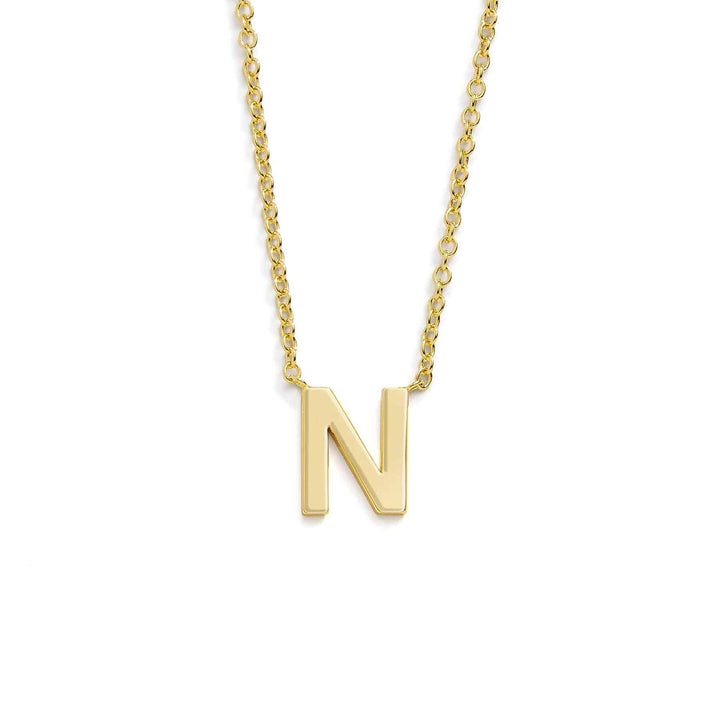 Chic Mini Initial Necklace for Everyday Elegance - Wearing Felicity Mini-Initial-Necklace-Gold-N Wear Felicity