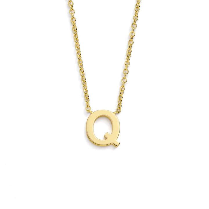 Chic Mini Initial Necklace for Everyday Elegance - Wearing Felicity Mini-Initial-Necklace-Gold-Q Wear Felicity