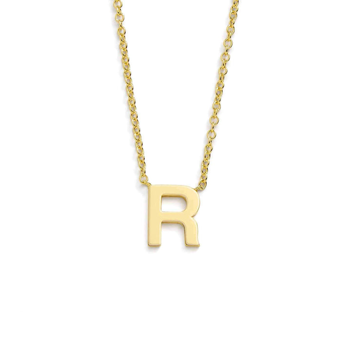 Chic Mini Initial Necklace for Everyday Elegance - Wearing Felicity Mini-Initial-Necklace-Gold-R Wear Felicity