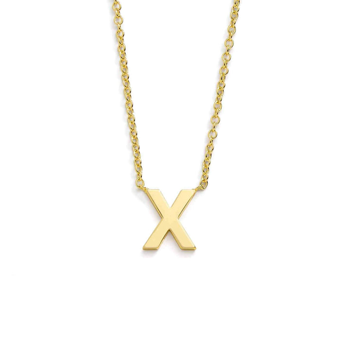Chic Mini Initial Necklace for Everyday Elegance - Wearing Felicity Mini-Initial-Necklace-Gold-X Wear Felicity