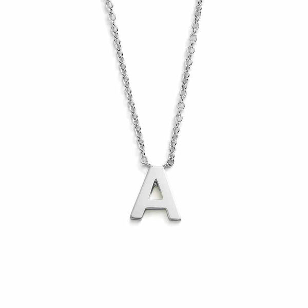 Chic Mini Initial Necklace for Everyday Elegance - Wearing Felicity Mini-Initial-Necklace-Silver-A Wear Felicity