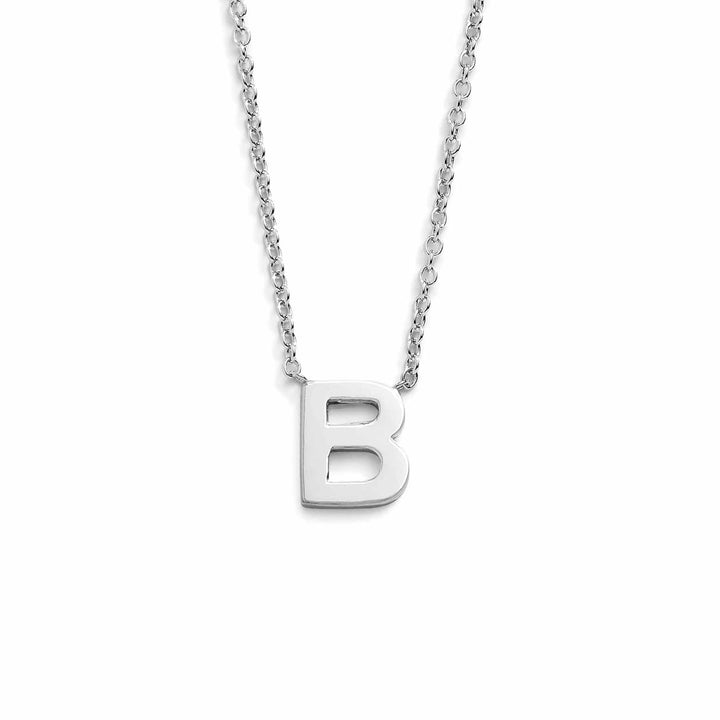 Chic Mini Initial Necklace for Everyday Elegance - Wearing Felicity Mini-Initial-Necklace-Silver-B Wear Felicity
