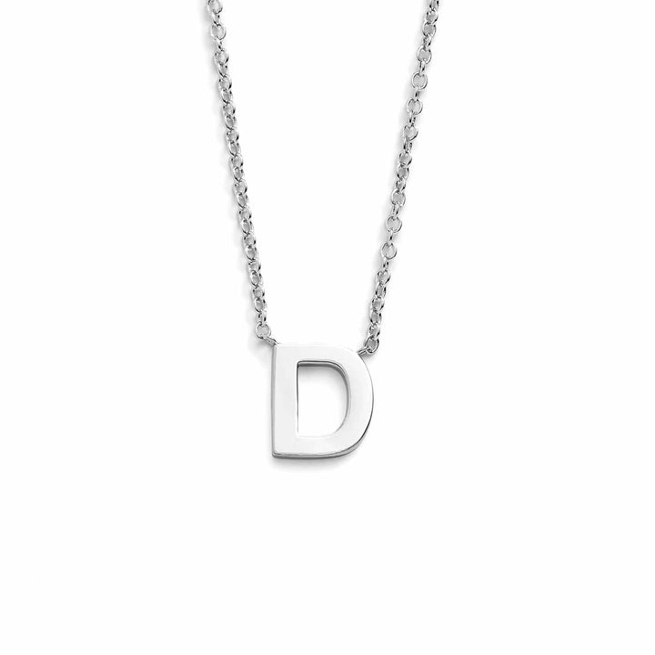 Chic Mini Initial Necklace for Everyday Elegance - Wearing Felicity Mini-Initial-Necklace-Silver-D Wear Felicity