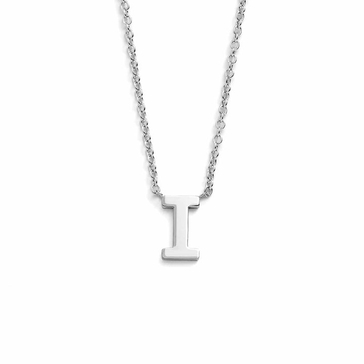 Chic Mini Initial Necklace for Everyday Elegance - Wearing Felicity Mini-Initial-Necklace-Silver-I Wear Felicity