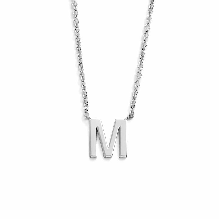 Chic Mini Initial Necklace for Everyday Elegance - Wearing Felicity Mini-Initial-Necklace-Silver-M Wear Felicity