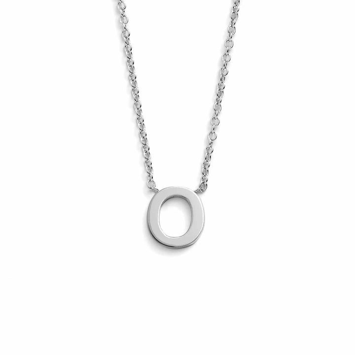 Chic Mini Initial Necklace for Everyday Elegance - Wearing Felicity Mini-Initial-Necklace-Silver-O Wear Felicity