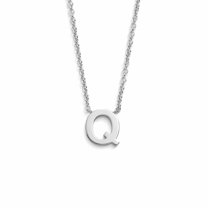 Chic Mini Initial Necklace for Everyday Elegance - Wearing Felicity Mini-Initial-Necklace-Silver-Q Wear Felicity