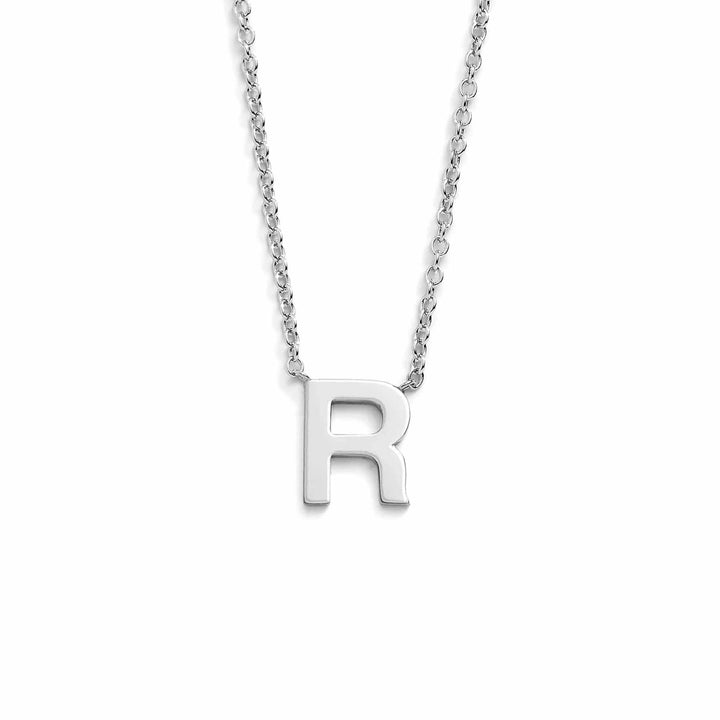 Chic Mini Initial Necklace for Everyday Elegance - Wearing Felicity Mini-Initial-Necklace-Silver-R Wear Felicity