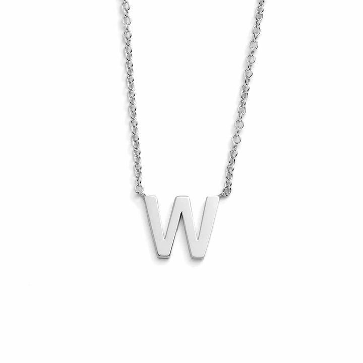 Chic Mini Initial Necklace for Everyday Elegance - Wearing Felicity Mini-Initial-Necklace-Silver-W Wear Felicity