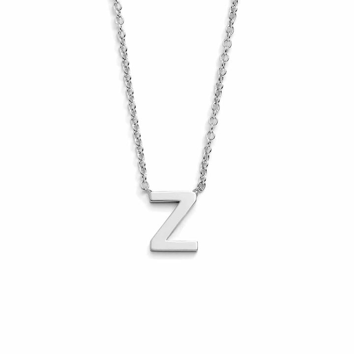 Chic Mini Initial Necklace for Everyday Elegance - Wearing Felicity Mini-Initial-Necklace-Silver-Z Wear Felicity
