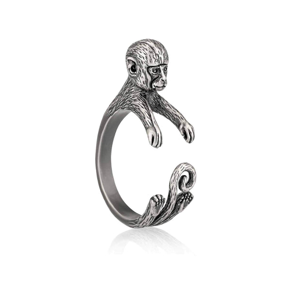 Stylish Monkey Wrap Ring - Perfect Gift for Animal Lovers - Wearing Felicity Monkey-Wrap-Ring Wear Felicity
