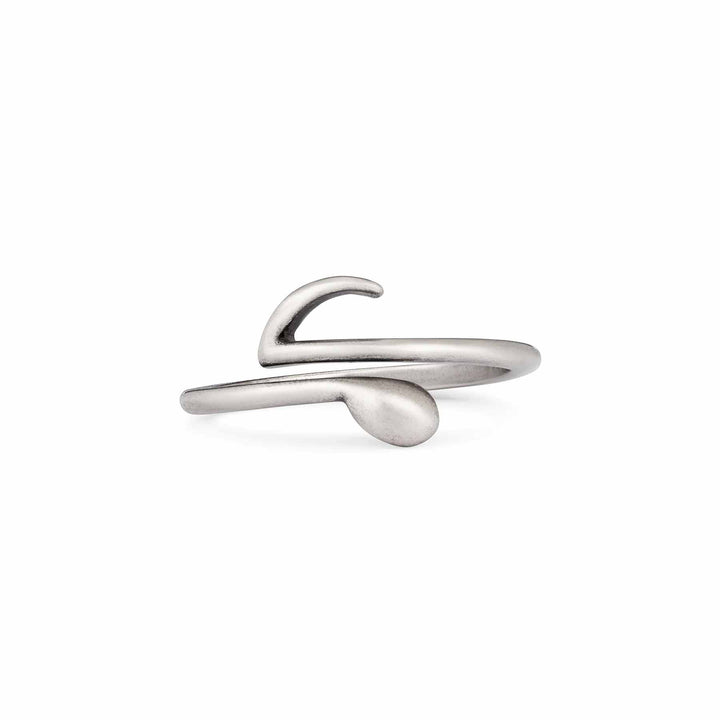 Stylish Music Note Wrap Ring for Music Lovers - Wearing Felicity Music-Note-Wrap-Ring-Antique-Silver Wear Felicity