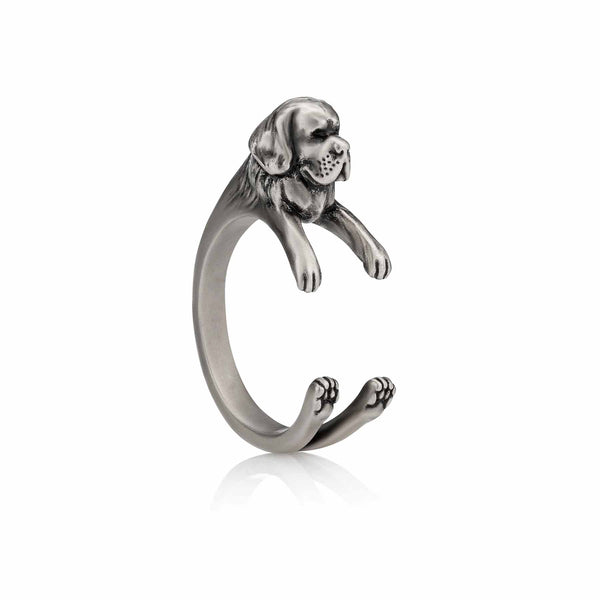 Stylish Newfoundland Wrap Ring for Dog Lovers - Wearing Felicity Newfoundland-Wrap-Ring-01_e9a73e59-1a5e-4d36-bf3e-06597dba79dc Wear Felicity