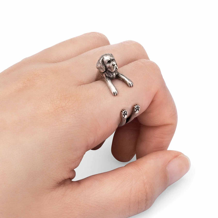 Stylish Newfoundland Wrap Ring for Dog Lovers - Wearing Felicity Newfoundland-Wrap-Ring-02_ec7e537e-2d5c-4915-9d81-1c3bc152a8ff Wear Felicity