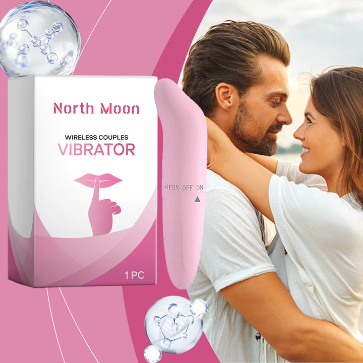 North Moon wireless couples vibrator packaging with a couple embracing on a pink background North Moon Shaking Toys: Fun PET Toy for Tedium Relief North Moon Shaking Toys A PET Shaking Toy for Entertaining, Easing Tedium, and Improving Quality of Life