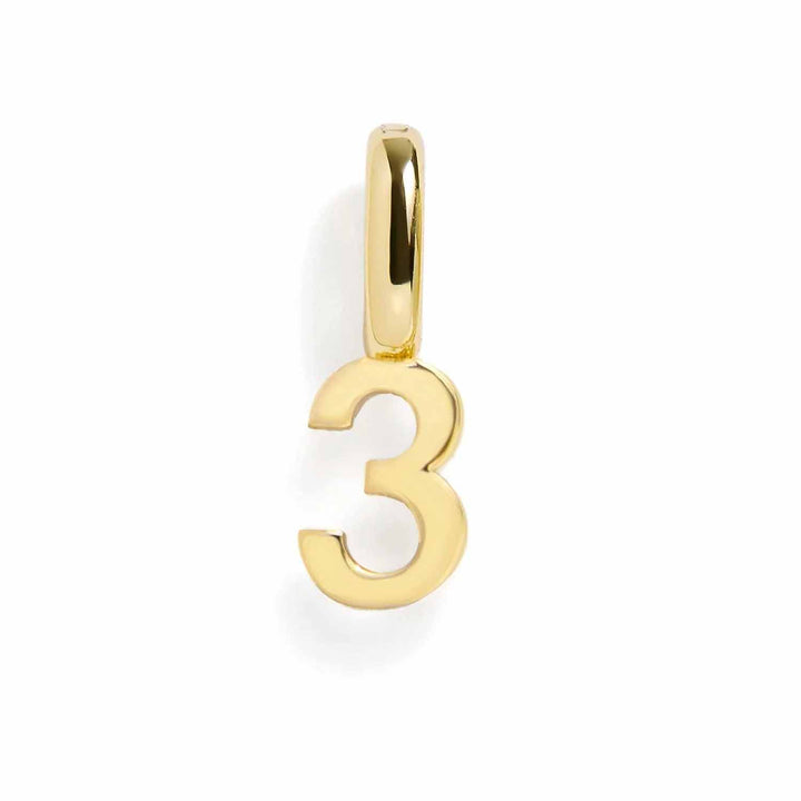 Personalized Number Charms for Unique Jewelry Gifts - Wearing Felicity Number-Charm-Gold-3 Wear Felicity