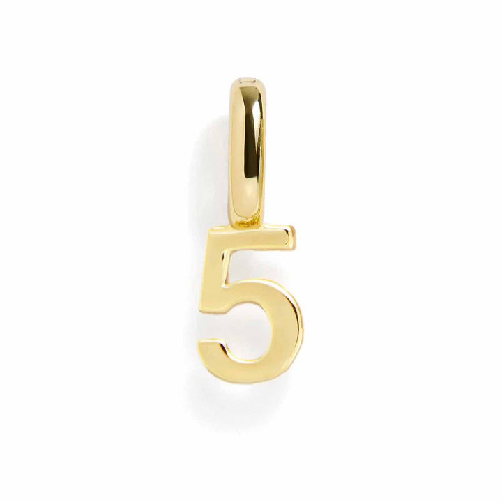 Personalized Number Charms for Unique Jewelry Gifts - Wearing Felicity Number-Charm-Gold-5 Wear Felicity