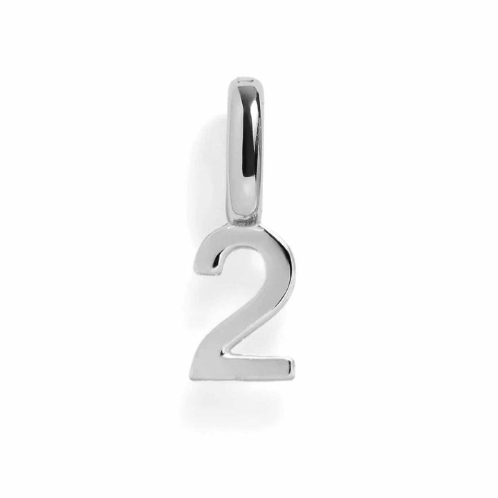 Personalized Number Charms for Unique Jewelry Gifts - Wearing Felicity Number-Charm-Silver-2 Wear Felicity