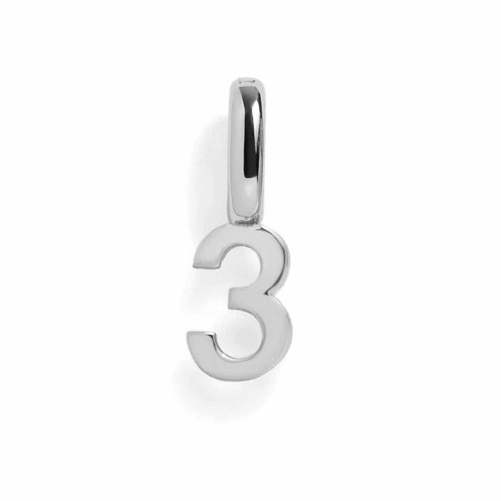Personalized Number Charms for Unique Jewelry Gifts - Wearing Felicity Number-Charm-Silver-3 Wear Felicity
