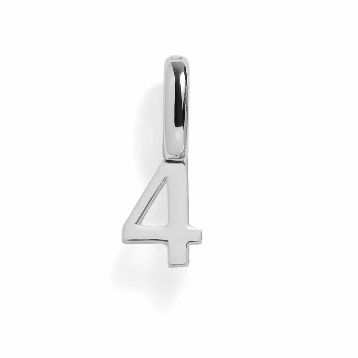 Personalized Number Charms for Unique Jewelry Gifts - Wearing Felicity Number-Charm-Silver-4 Wear Felicity