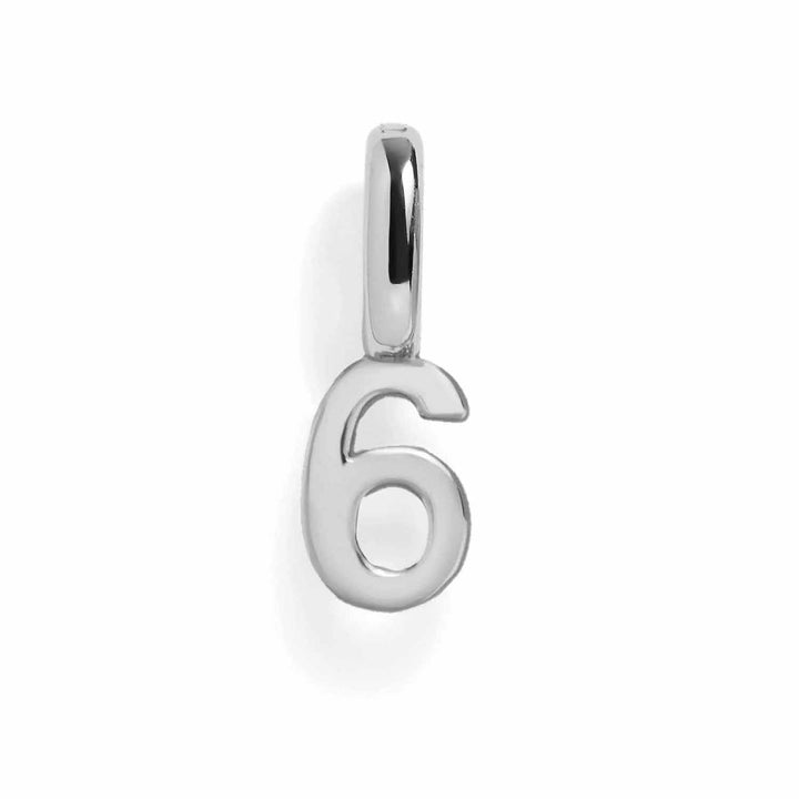 Personalized Number Charms for Unique Jewelry Gifts - Wearing Felicity Number-Charm-Silver-6 Wear Felicity